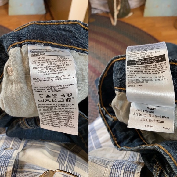 Levi’s; Blue Jeans; Signature; Regular; 34x30 - Picture 7 of 8